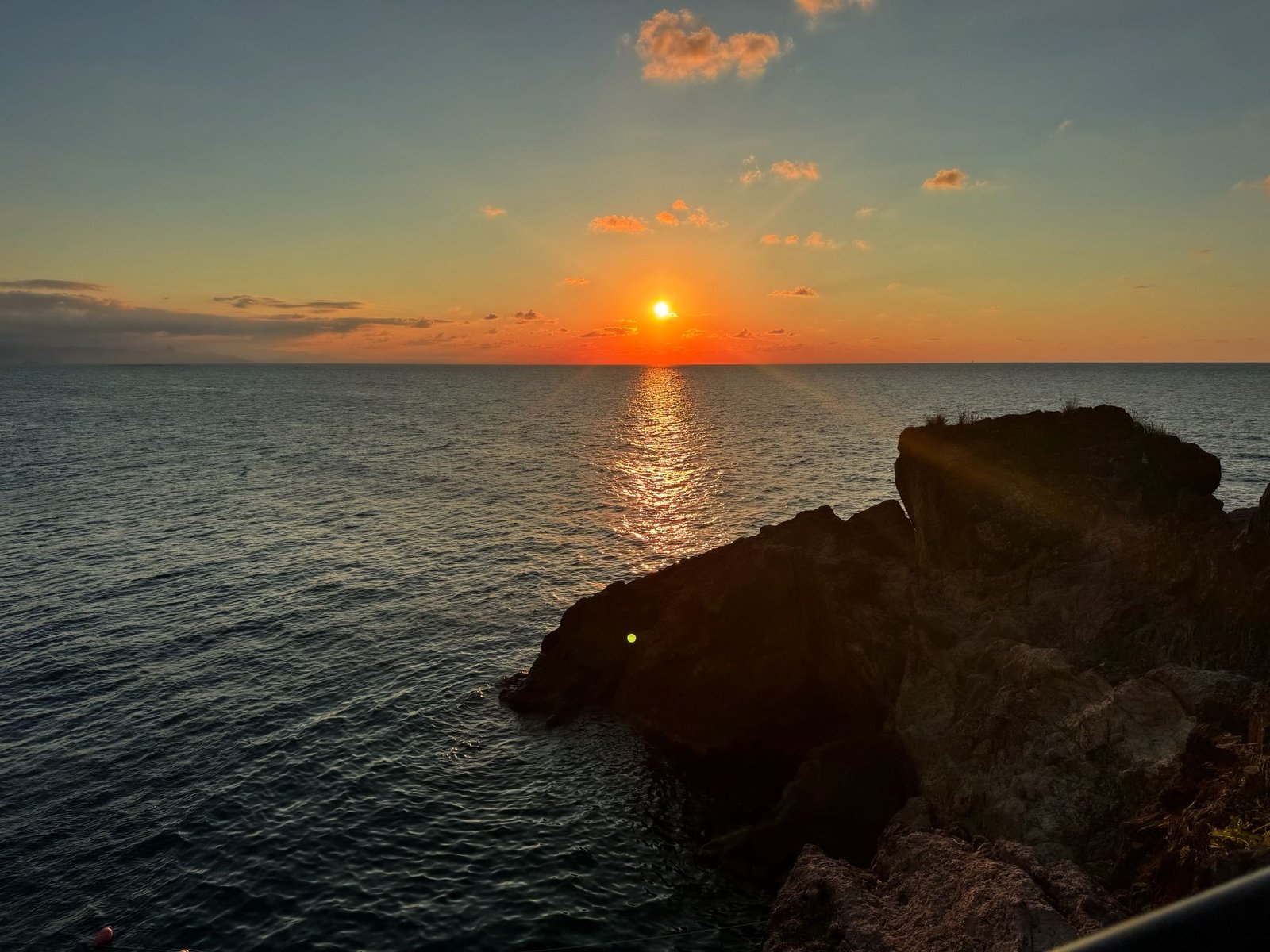Sunset over the sea